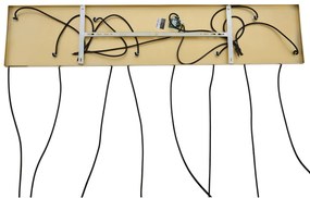 Art Deco závesná lampa zlatá s dúhovým sklom 8-Lights - Sandra