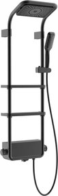 Mexen Dazz nadomietková sprchová sada s dažďovou sprchou a batériou, čierna- 78107-70