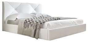 Čalúnená posteľ KARINO rozmer 120x200 cm Biela eko-koža