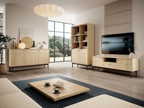 Knihovna Japandi 104 cm dub linea
