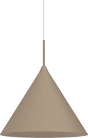 Závesné svietidlo Capital, 1x tmavobéžové kovové tienidlo, (fi 32cm), be