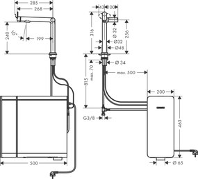 Hansgrohe Aqittura M91, sodaSystem 240, 1jet, vzhľad nerezu, HAN-76837800