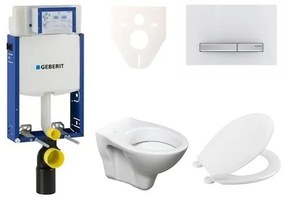 Cenovo zvýhodnený závesný WC set Geberit na zamurovanie + WC Ceramia S-Line Pro 110.302.00.5NR8
