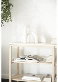 Hnedo-béžový konzolový stolík s doskou z kameňa 140x40 cm Orwel - Rowico