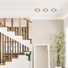 LED Podhľadové svietidlo WOODY SPOT LED/12,5W/230V 4000K orech Ø16 cm