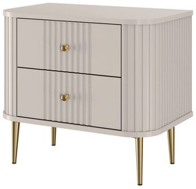 Nočné stolíky Vespera 56 cm - 2 ks - kašmírová / zlatá