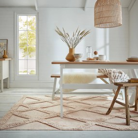 Flair Rugs, Kusový koberec Kaia Tessa Diamond Natural, 200x290, béžová, obývacia izba