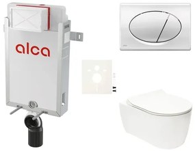 Cenovo zvýhodnený závesný WC set Alca na zamurovanie + WC Glacera Alfa SIKOAA2