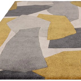 Ručne tkaný koberec z recyklovaných vlákien v okrovo žltej a sivej farbe 160x230 cm Rómy – Asiatic Carpets