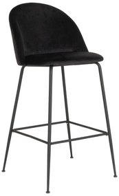 Čierne zamatové barové stoličky v súprave 2 ks 108 cm Lausanne – House Nordic
