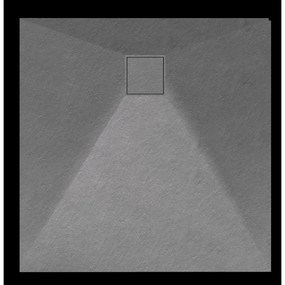 Gamma Erga Oldaf, SMC štvorcová sprchová vanička 90 x 90 cm, šedá matná, ERG-GMA-OL-9090G