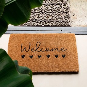 Rohožka z kokosových vlákien Welcome - 75 * 45 * 4cm