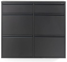 Čierna kovová skrinka na topánky Billy – Spinder Design