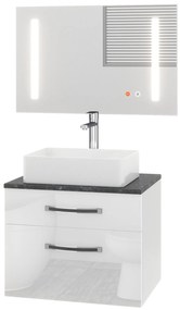 Kúpeľňový nábytok  EUP P 60/0/W/W/0/BK/MB