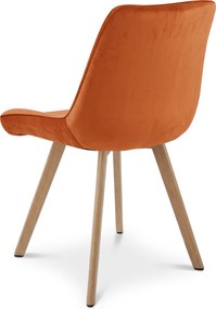 Jedálenská stolička SORIA VELVET, tehlová