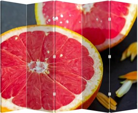 Paraván - rozkrojení grapefruity (210x170 cm)