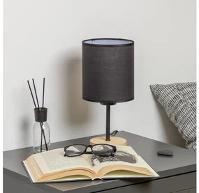 Brilagi - Stolná lampa NUBILA WOOD 1xE27/25W/230V dub/čierna BG1567N