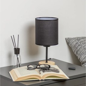 Brilagi - Stolná lampa NUBILA WOOD 1xE27/25W/230V dub/čierna