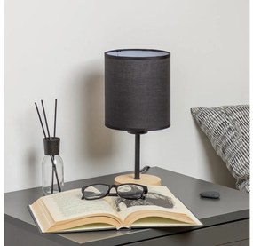 Brilagi - Stolná lampa NUBILA WOOD 1xE27/25W/230V dub/čierna