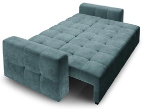 Modrá zamatová rozkladacia pohovka Milo Casa Luca