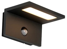Vonkajšie nástenné svietidlo sivé vrátane LED snímača pohybu IP54 - Harvey