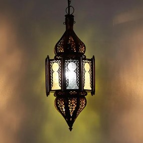 Orientálna závesná lampa Haniya malá - biela