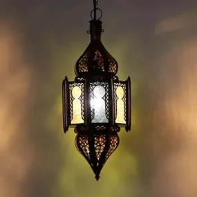 Orientálna závesná lampa Haniya malá - biela