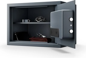 Malý domáci trezor, elektronický zámok na kód, na peniaze a dokumenty, 350x250x250 mm: DORIAN