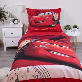 Bavlnené posteľné obliečky Autá / Cars - motív legenda Blesk McQueen - 100% bavlna - 70x90 cm + 140x200 cm