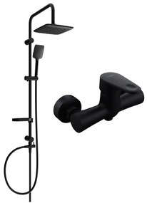 Mexen Sven sprchový set s dažďovou sprchou a sprchovou batériou Kama, čierna matná, 72540262-70
