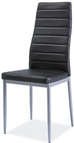Jedálenská stolička H-261 BIS ALU - čierna / hliník