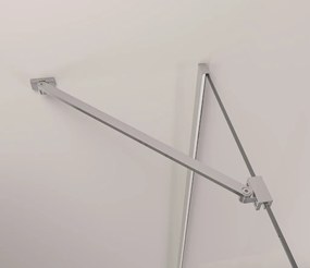 Erga Berlin, pevná stena pre sprchové kúty 100x195 cm, 6mm číre sklo, chrómový profil, ERG-V02-BERLIN-G100-CR