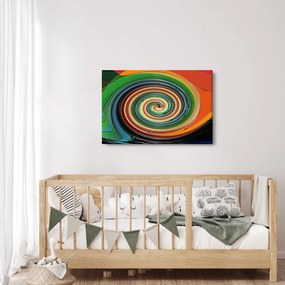 Abstraktný obraz - farebná špirála (90x60 cm)