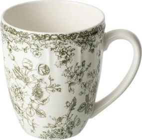 Biely porcelánový hrnček Vintage Blossom - 9*9*11 cm