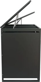 Kovový prístrešok pre 2 popolnice, antracit, 132×116×80 cm