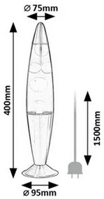 Rabalux 76107 dekoratívna lávová stolná LED lampa Lollipop3, oranžová