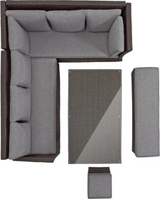 Veľká rodinná záhradná súprava Avenberg CORSICA hnedá/sivá