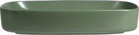 Sapho Sapho, MATTEO keramické umývadlo na dosku 65x40cm, zelená mat, 3064-128