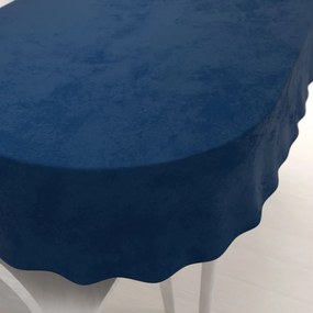 Biante Veľký zamatový oválny obrus Velvet Premium SVP-029 Námornícka modrá 180x260 cm