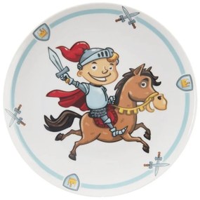 Plytký detský tanier rytier pr. 21 cm