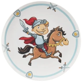 Plytký detský tanier rytier pr. 21 cm