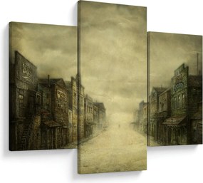 Obraz westernového mestečka (90x60 cm)
