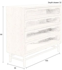 Bambusová komoda v prírodnej farbe 105x88x38 cm Caroun – Dutchbone