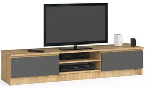 TV stolík Katalina (dub artisan + sivá). Akcia -22%. Vlastná spoľahlivá doprava až k Vám domov. 1069932