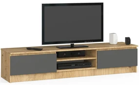 TV stolík Katalina  (dub artisan + sivá). Akcia -22%. Vlastná spoľahlivá doprava až k Vám domov. 1069932