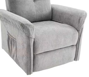 LuxuryForm DESIGN TV kreslo PEGAS s elektrickým polohovaním, masážou a výklopom - světle šedé