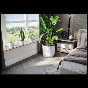 Kvetináč MIKA CYLI  PETIT ECO RECYCLED 260 mm biely*0248