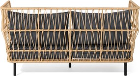 Pohodlná záhradná pohovka s vysokým operadlom