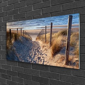 Obraz na skle Chodník more príroda 120x60 cm