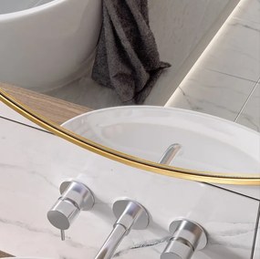 Erga Round, okrúhle zrkadlo 90cm, zlatý rám, ERG-V01-ROUND-9090-GD